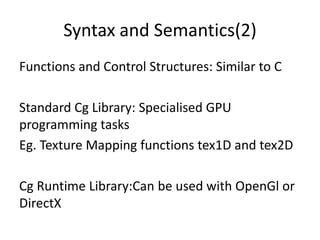 Advantage of CgPortableEasyOptimize the code