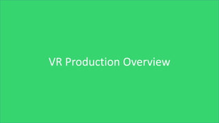 VR Production Overview
 