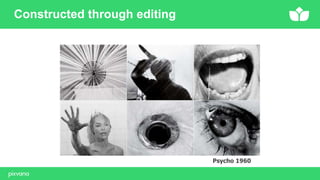 Constructed through editing
Psycho 1960
 