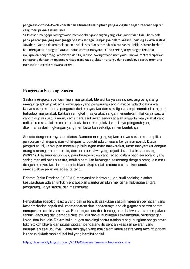 Piyan Sosiologi Sastra