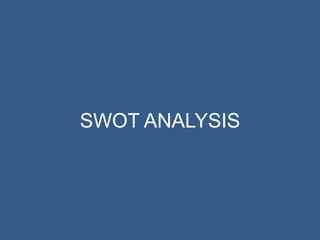 SWOT ANALYSIS

 