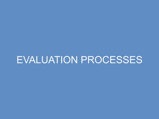 EVALUATION PROCESSES

 