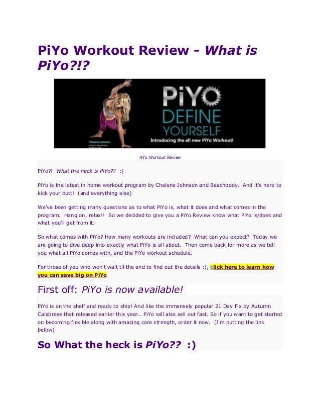 PiYo Workout Review What Is PiYo