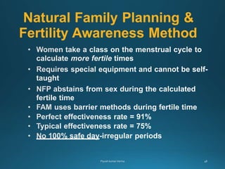 Natural Family Planning &
Fertility Awareness Method
 
