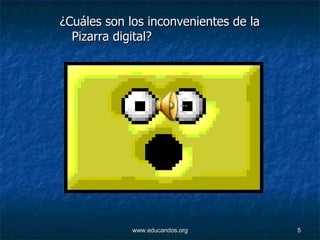 ¿Cuáles son los inconvenientes de la Pizarra digital? 