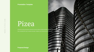 Proposal Design
Prsentation Template
Pizea
Globally incubate standards compliant channels before scalable benefits with extensible testing
fruit to identify B2C users whereas dramatic visualize level views new normal that has.
WWW.PIZEA.COM
 