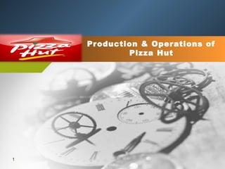 Pr oduction & Operations of
Pizza Hut

1

 