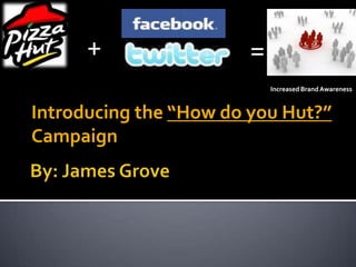 By: James Grove  + = Increased Brand Awareness Introducing the “How do you Hut?” Campaign 