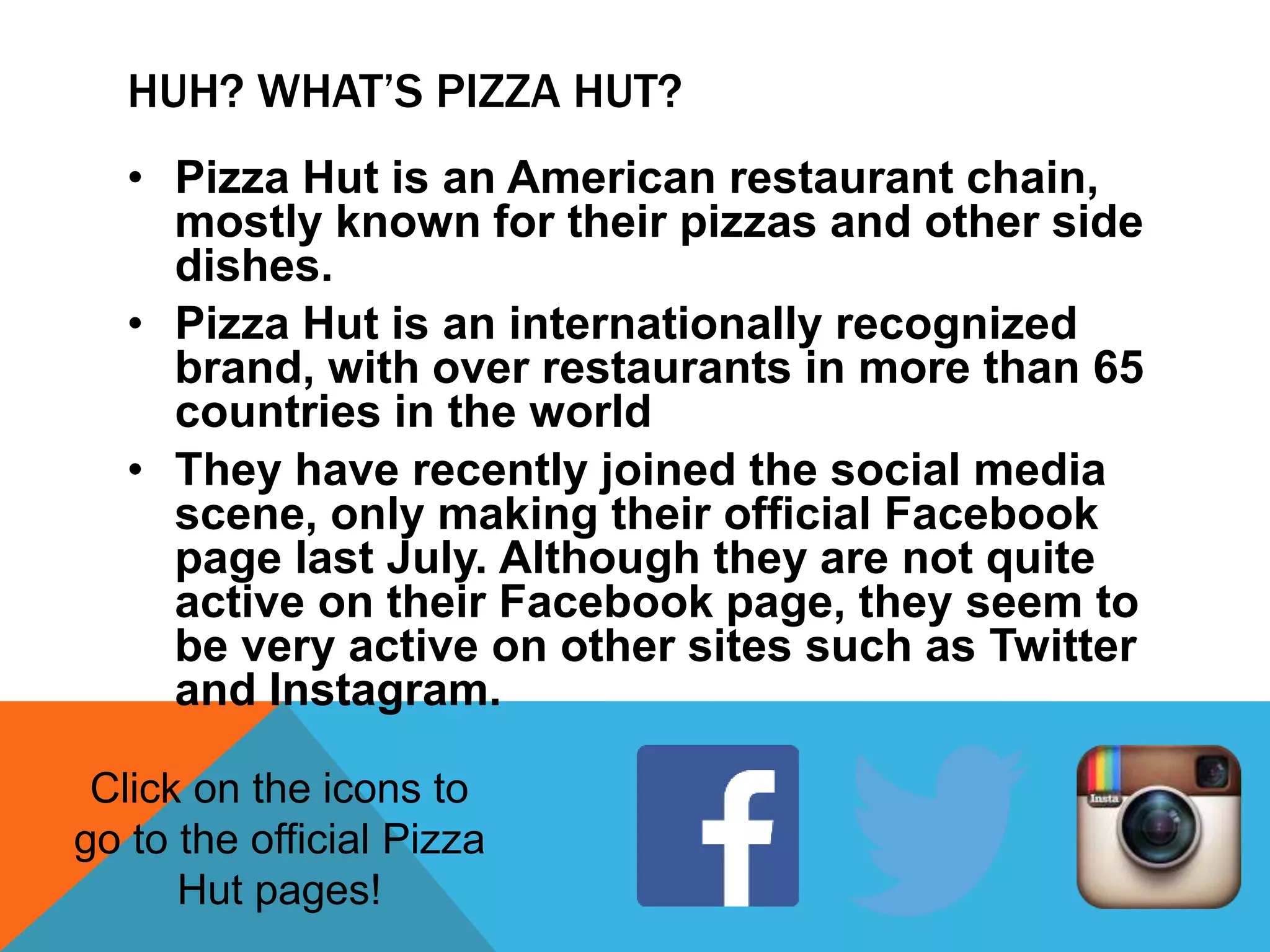 A Case Study Pizza Hut Pptx
