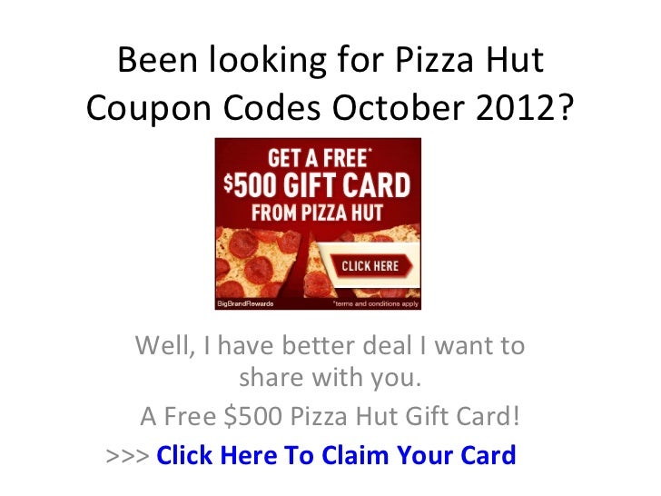 Pizza hut coupon promo codes