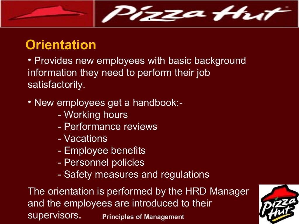 Pizza hut hrm
