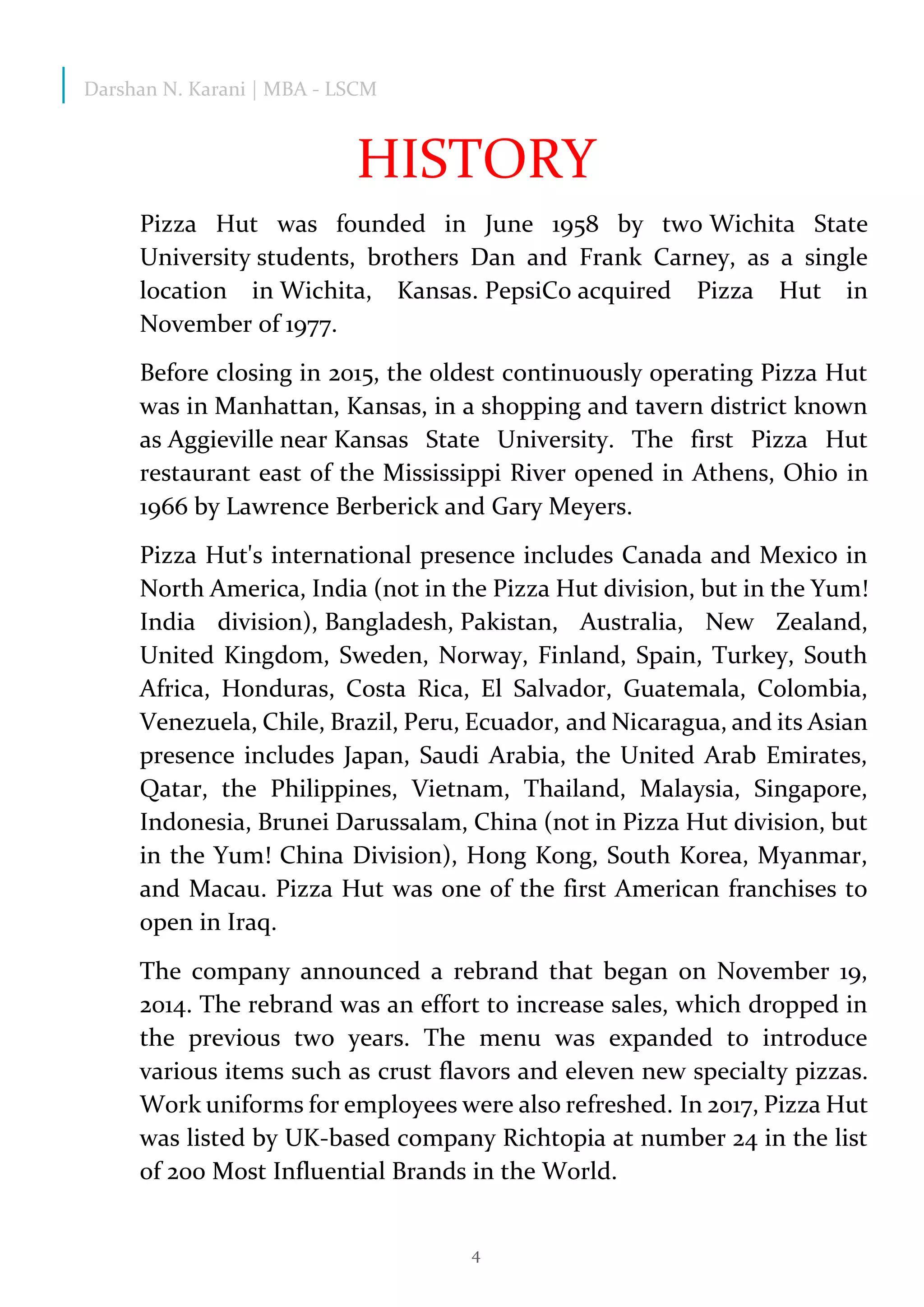 Pizza hut pdf | PDF