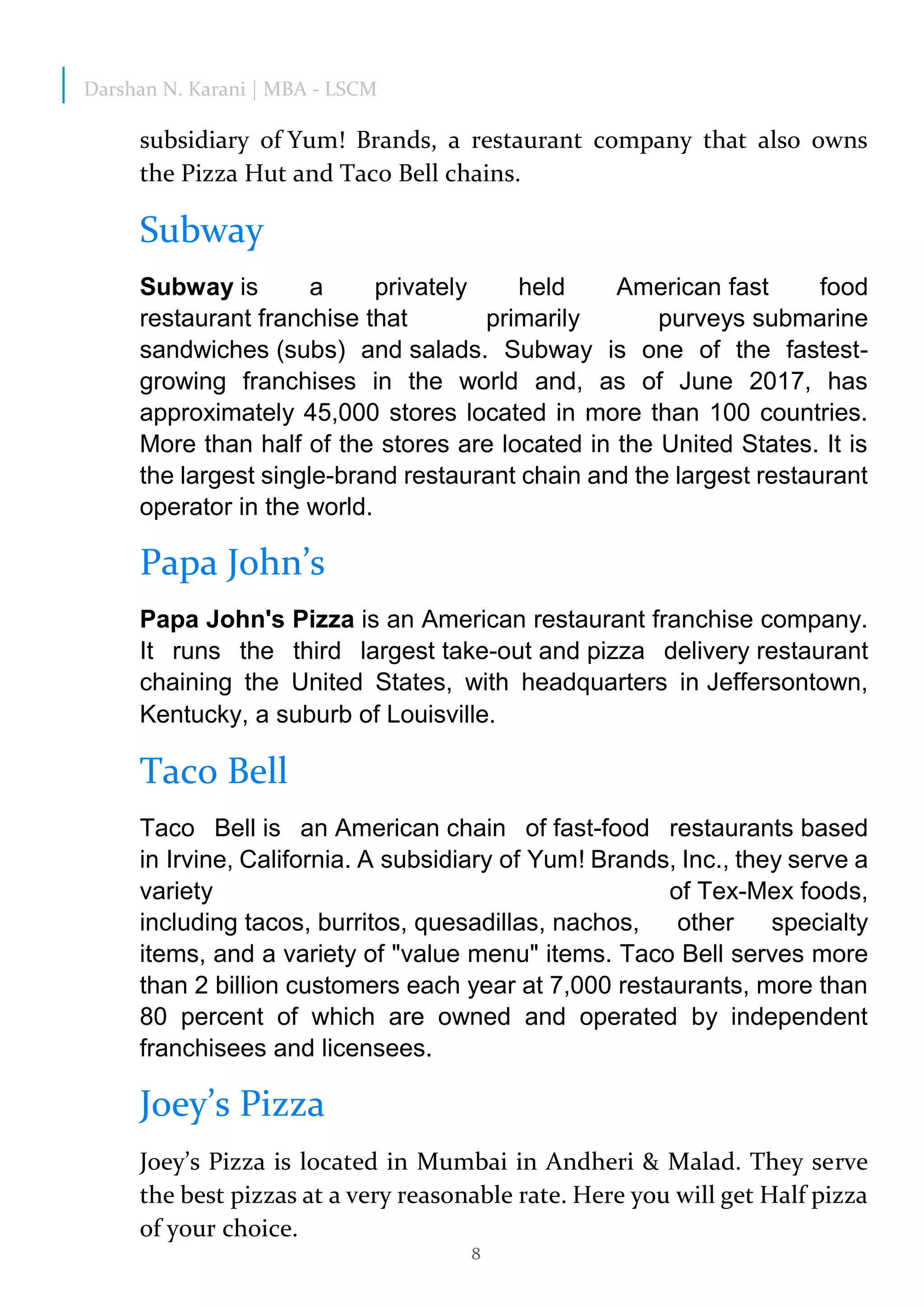 Pizza hut pdf | PDF