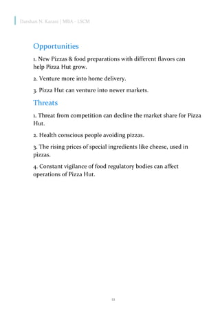 Pizza hut pdf | PDF