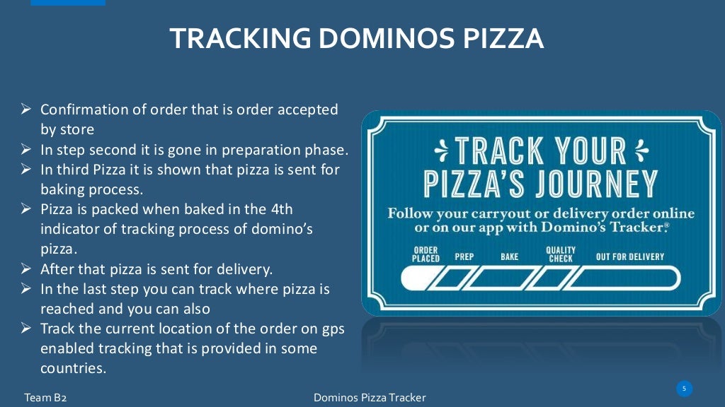 Pizza tracker online ordering at dominos