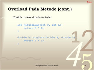 Pemrograman Berorientasi Objek (Modul VI) | PPT