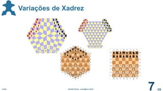 /28
Variações de Xadrez
Ludes Geraldo Xexéo - xexeo@cos.ufrj.br
7
 