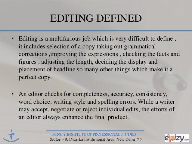 Types of editing image
