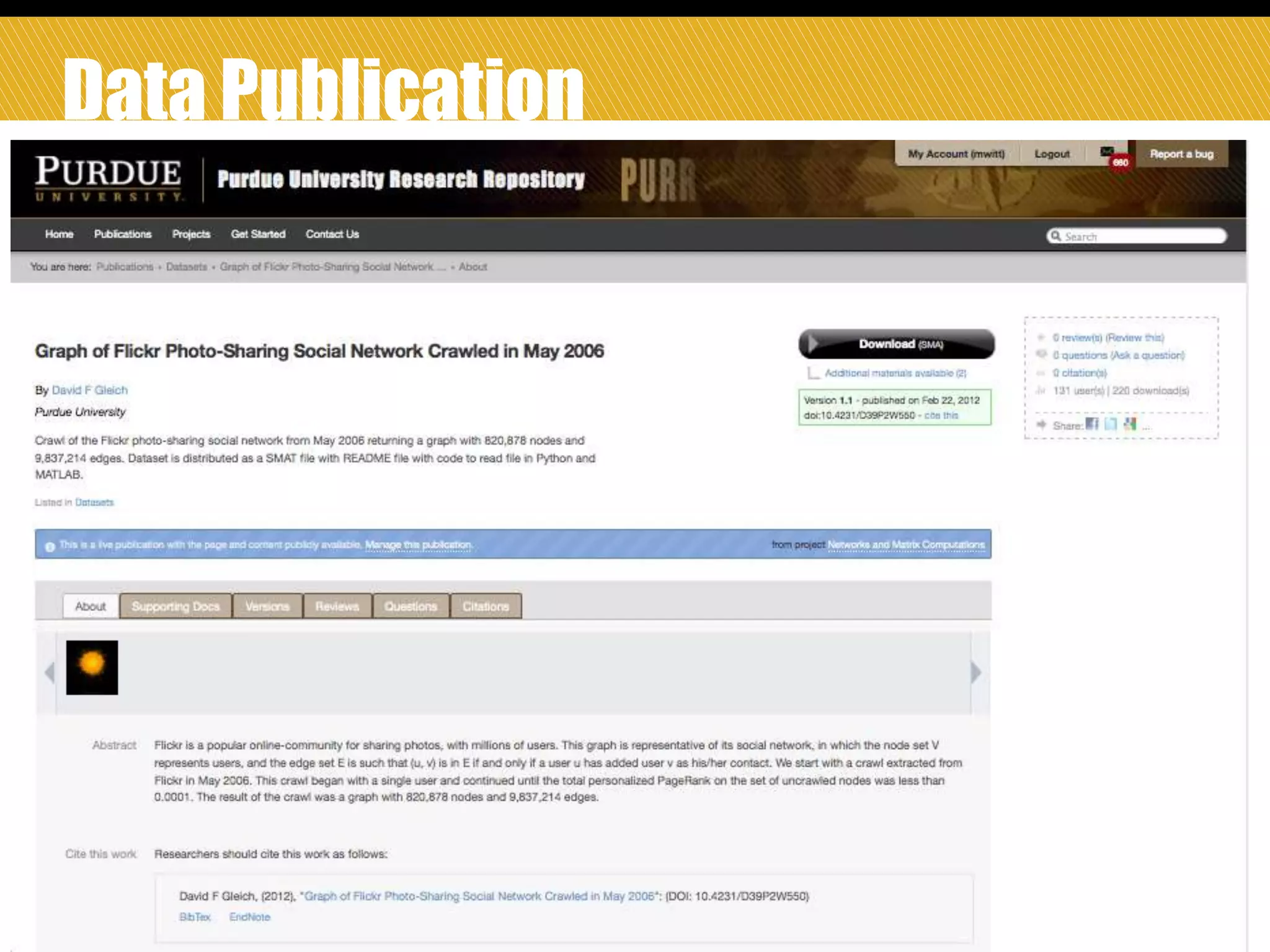 Data Publication

17

 