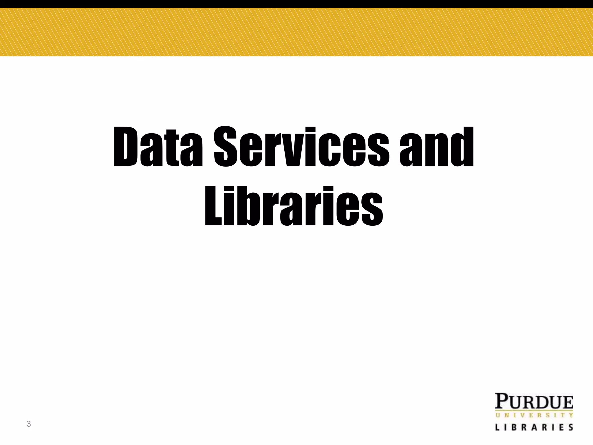 Data Services and
Libraries

3

 