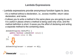 New features in java se 8 | PPT | Free Download