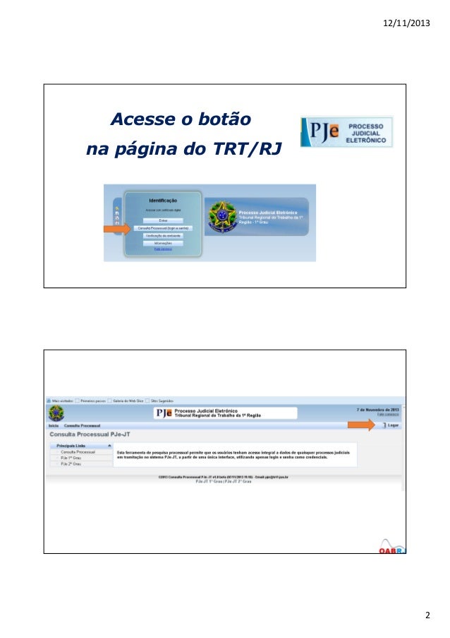 pje jt consulta processual por login e senha