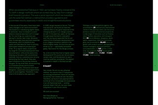 Preface                                                                                    By Gert Hans Berghuis



    When we established Fabrique in 1992, we had been freshly trained at the
    TU Delft in design methods where we worked step by step from a design
    brief towards a product. This was a serial approach which we nowadays
    call the waterfall method: a method that provides a guideline and
    guarantees results, especially in static and straightforward situations.

    In the course of the years, there have been     In 2008, we got started on Scrum. Through       Fabrique, a multidisciplinary agency, has
    many changes in our work environment.           trial and error, we found out that this         scrummed for 28 national and international
    The dynamics in developing digital media,       method offers a very good response to the       clients in the past four years. Our Scrum ex-
    in particular, have increased to a point        changing demand in our design practice          perience consists of numerous projects for
    where a classical approach will no longer       as well. In the past four years, at Fabrique,   a wide range of industries such as finance,
    do. For one thing, our customers are            through experimentation, evaluation             retail, fashion, education, and transport.
    asking for shorter lead times. Moreover,        and fine-tuning we expanded the Scrum           With 59 Scrum Masters, designers, devel-
    they increasingly have pertinent expertise      method from a software development tool         opers, copywriters, directors and strate-
    themselves, and it is therefore very            to an integral innovation method in the         gists, we scrummed for 36,455 hours, to-
    useful and desirable for them to actively       field of digital media. All this time we were   gether with product owners, photographers,
    participate instead of just placing an          driven by our — admittedly somewhat             content managers, technical partners,
    order. On a regular basis, projects are         geeky fascination for the design process.       and stakeholders, in 146 sprints. In that
    too large for controlled development and                                                        time, we completed 1,312 stories with a
    documentation, while at the same time           So, is Scrum the Holy Grail of digital media    total of 17,061 tasks. 17,062... 17,063...
    keeping up the pace, with conventional          development? Of course not. Scrum bears         17,064... and counting...
    methods. And our customers are not only         certain risks, and the decision to use it
    demanding the final result; they also           must be carefully considered. This aspect
    want influence on the journey towards           is covered in-depth in the book as well.
    the goal. On top of all that, we are working
6   in a multidisciplinary environment              A book?                                                                                                       7
    where strategists, interaction and visual
    designers, copywriters and programmers          Yes, a book. Scrum is a very physical
    want to work together. Therefore, it was        method. You cannot miss it if people are
    time to think about a new approach.             scrumming somewhere: there will be post-
                                                    its and flip-over sheets all over the place.
                                                    Therefore, we found it very appropriate to
                                                    bundle all of our knowledge and experience
                                                    in an old-fashioned book — another
                                                    physical object that you can soon have
                                                    lying about in your Scrum rooms.

                                                    We wish you success!

                                                    Gert Hans Berghuis
                                                    Managing Partner, Fabrique
 