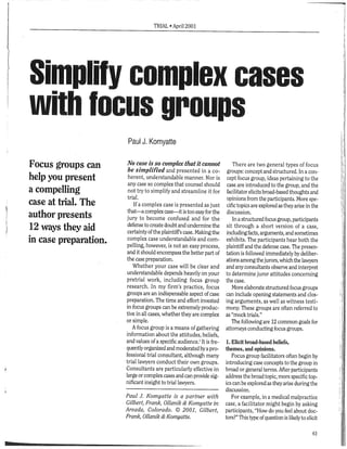 Pjk Trial Article Focus Groups