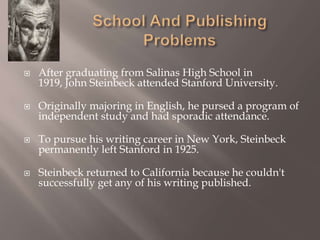 Реферат: John Steinbeck Essay Research Paper John Steinbeck