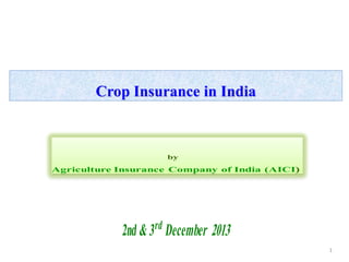 Crop Insurance in India

1

 