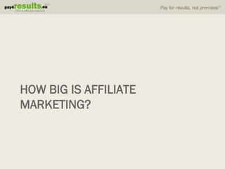 HOW BIG IS AFFILIATE
MARKETING?
 