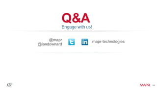 © 2016 MapR Technologies 64© 2016 MapR Technologies 64
Q&A
@mapr
@iandownard
Engage with us!
mapr-technologies
 