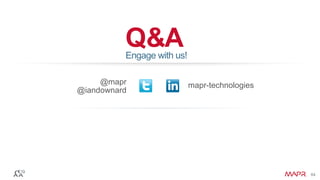 ®
© 2016 MapR Technologies 64®
© 2016 MapR Technologies 64
Q&A
@mapr
@iandownard
Engage with us!
mapr-technologies
 