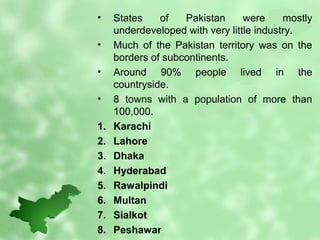 Post Partition Problems of Pakistan
