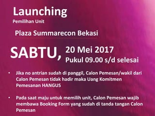 PK Burgundy Residence Summarecon Bekasi | PDF