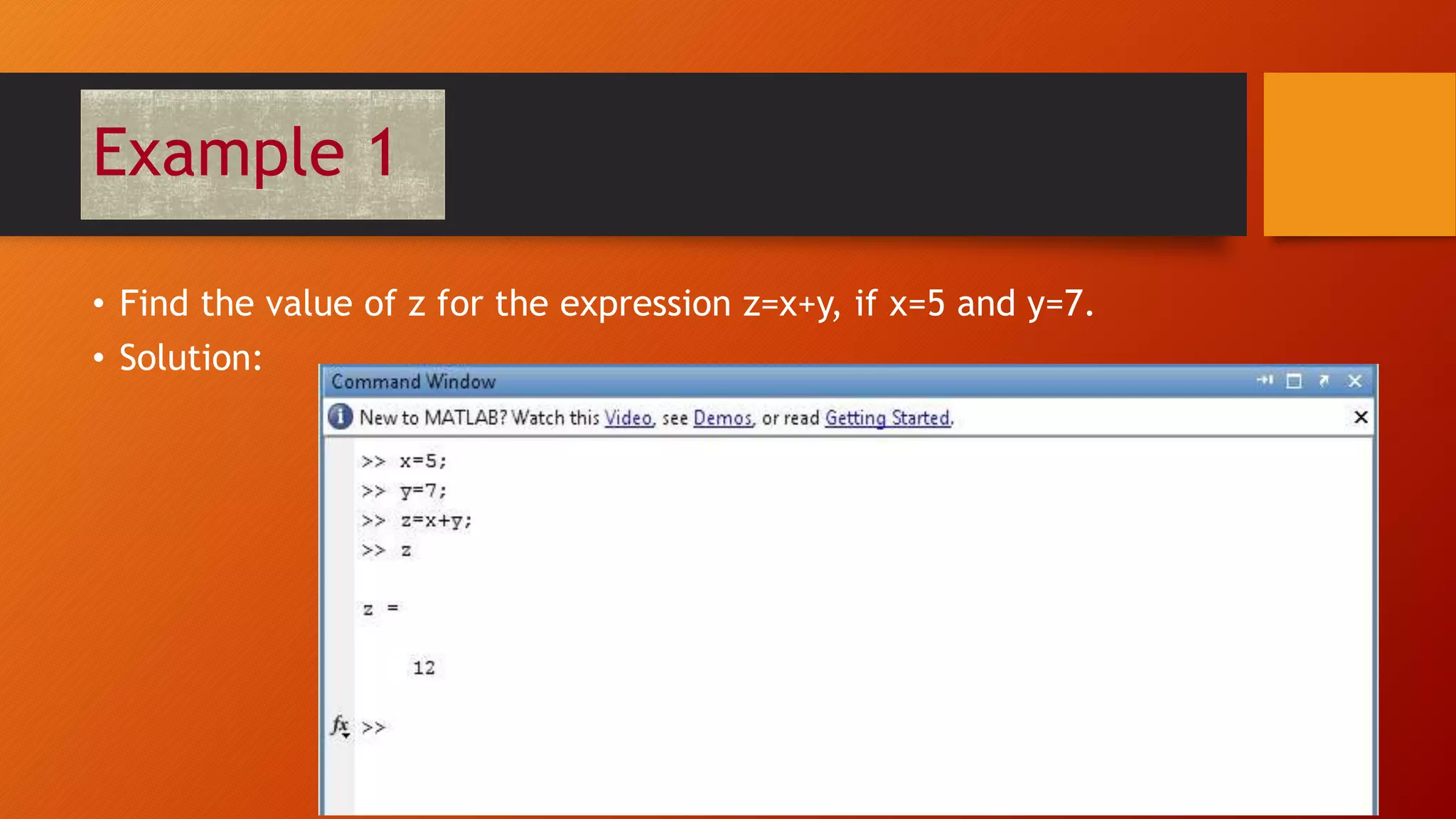 Basic matlab and matrix | PPTX | Computing | Technology & Computing