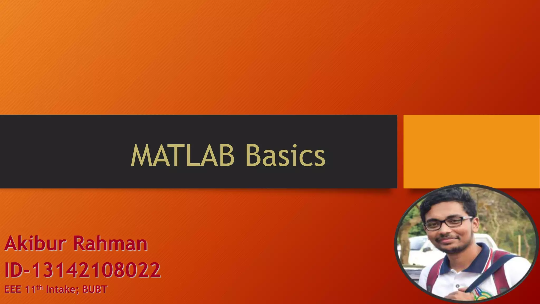 Basic matlab and matrix | PPTX | Computing | Technology & Computing