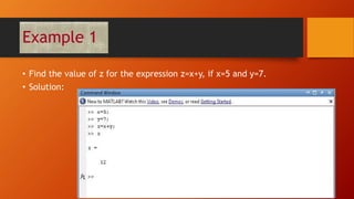Basic matlab and matrix | PPTX