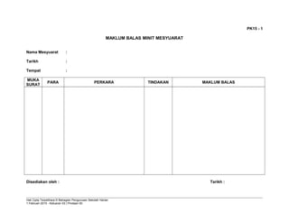 Pk15 1 Maklum Balas Minit Mesyuarat