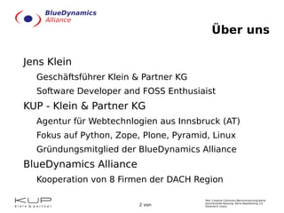 Über uns <ul><li>Jens Klein </li><ul><li>Geschäftsführer Klein & Partner KG 