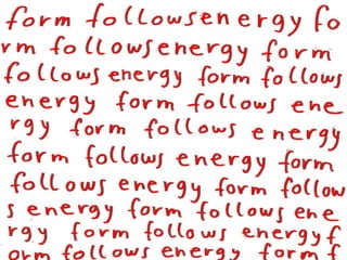 Form Follows Energy - Pecha Kucha BCN - 2012, oct