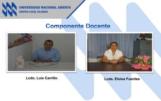 Lcdo. Luis Carrillo Lcda. Eloísa Fuentes
 