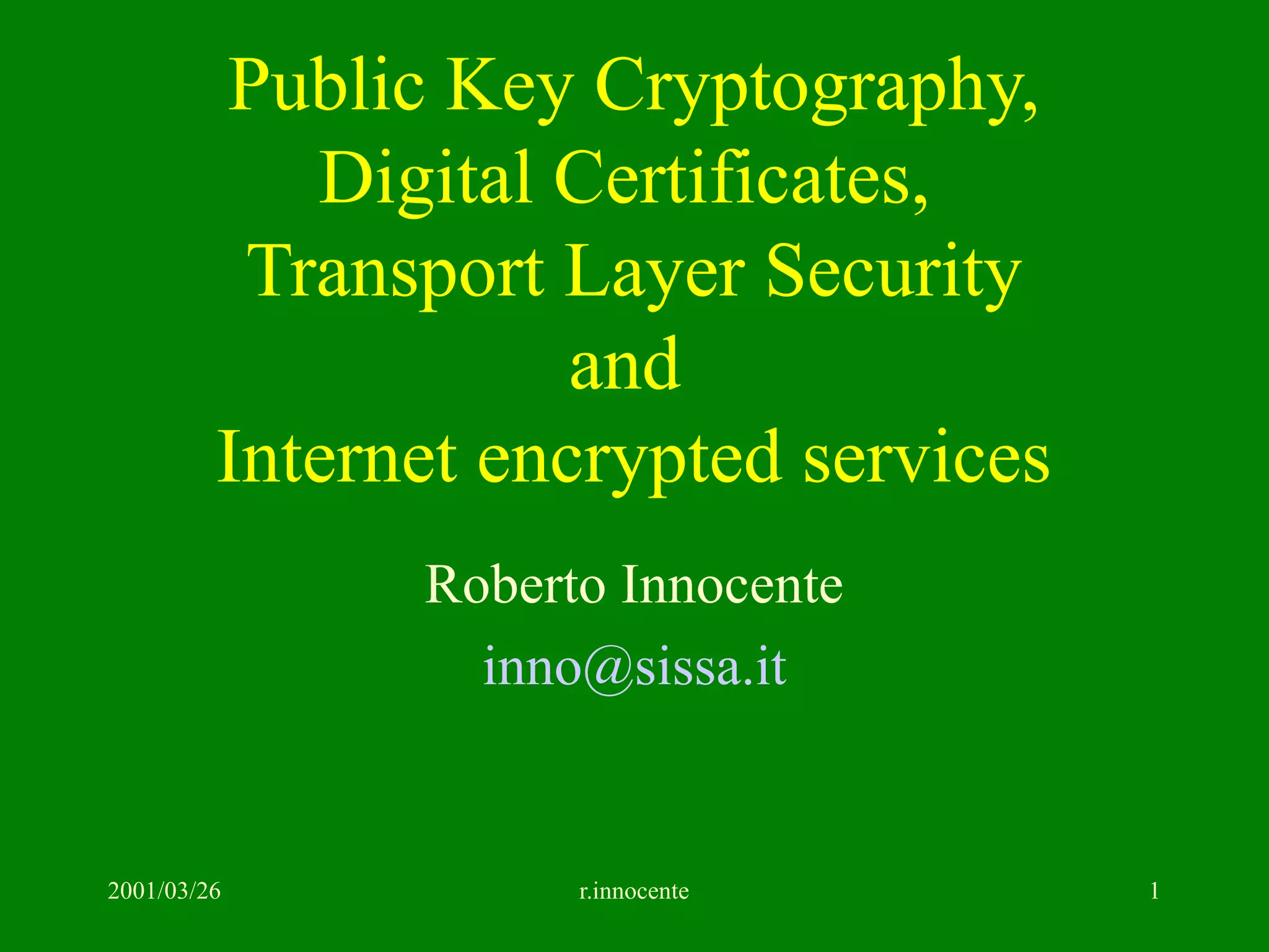 Public key cryptography | PPT