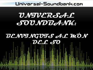 UNIVERSAL
SOUNDBANK:
BENVINGUTS AL MÓN
DEL SO
 