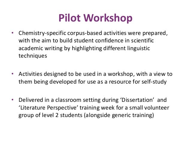 Academic writing skills workshop