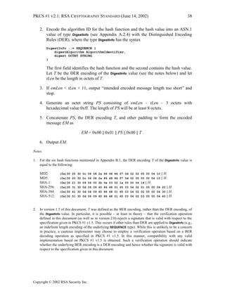 Pkcs#1 V2.1 (Cryptography Standard) Included #2,#4 | PDF