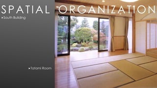 Tatami Room
South Building
SPATIAL ORGANIZATION
 
