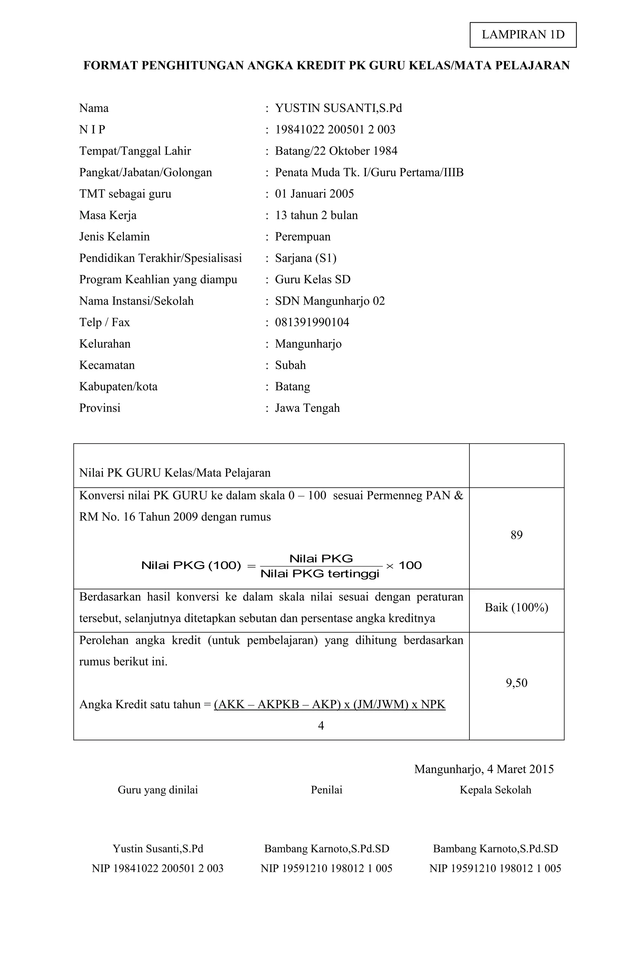 CONTOH PKG GURU KELAS | DOCX