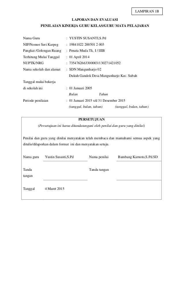 Contoh Pkg Guru Kelas