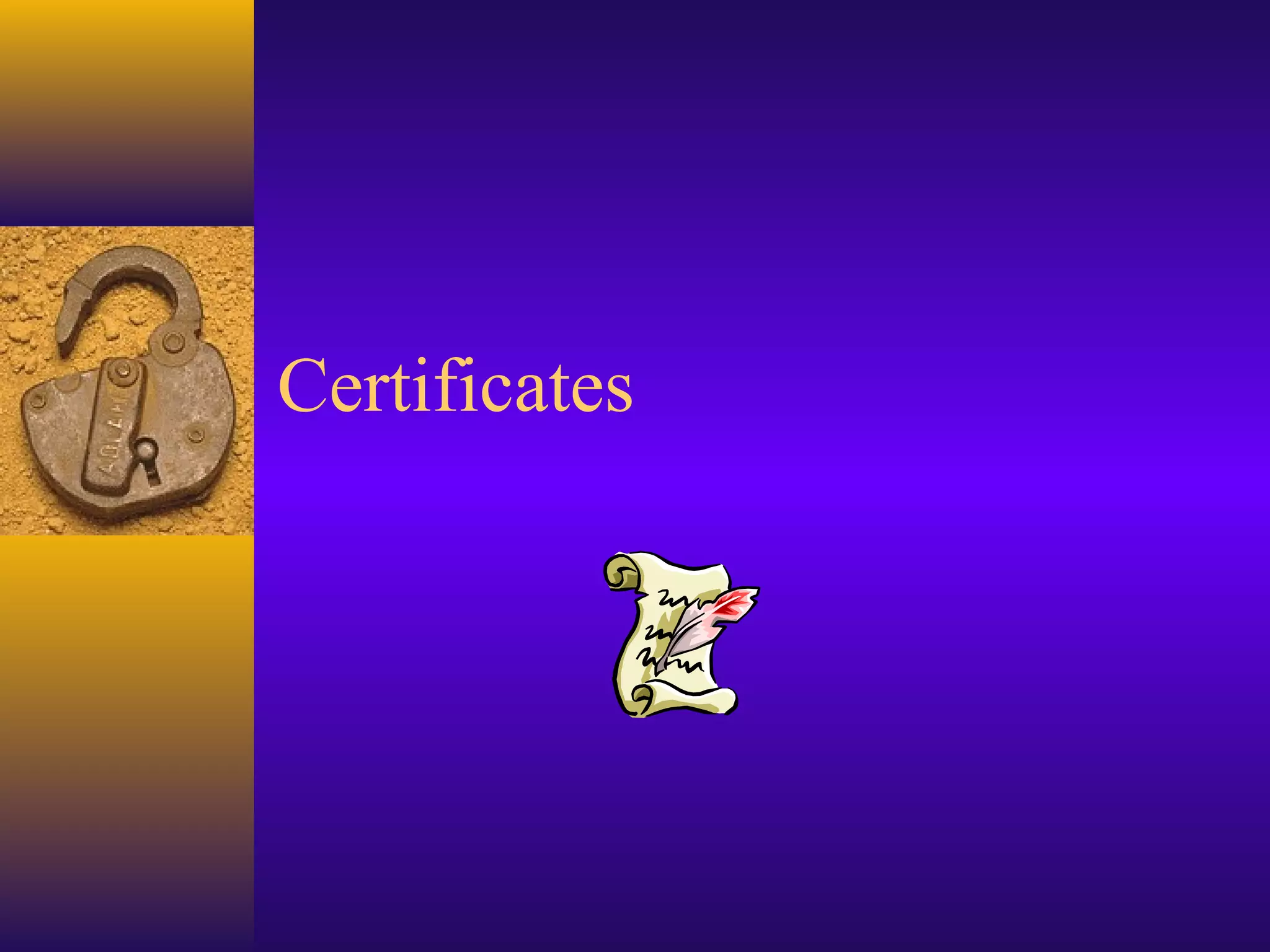 Certificates

 